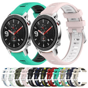For Amazfit GTR 4 Pro 22mm Cross Texture Two Color Silicone Steel Buckle Watch Band(Red+Black)