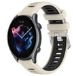 For Amazfit GTR 3 Pro 22mm Cross Texture Two Color Silicone Steel Buckle Watch Band(Starlight+Black) - Smart Wear by PMC TechLife | Online Shopping South Africa | PMC TechLife
