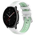 For Amazfit GTR 2e 22mm Cross Texture Two Color Silicone Steel Buckle Watch Band(White+Teal) - Smart Wear by PMC TechLife | Online Shopping South Africa | PMC TechLife