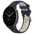 For Amazfit GTR 2e 22mm Cross Texture Two Color Silicone Steel Buckle Watch Band(Midnight Blue + Starlight) - Smart Wear by PMC TechLife | Online Shopping South Africa | PMC TechLife