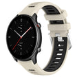 For Amazfit GTR 2e 22mm Cross Texture Two Color Silicone Steel Buckle Watch Band(Starlight+Black) - Smart Wear by PMC TechLife | Online Shopping South Africa | PMC TechLife