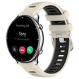 For Amazfit GTR 2 22mm Cross Texture Two Color Silicone Steel Buckle Watch Band(Starlight+Black) - Smart Wear by PMC TechLife | Online Shopping South Africa | PMC TechLife