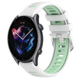 For Amazfit 3 22mm Cross Texture Two Color Silicone Steel Buckle Watch Band(White+Teal) - Smart Wear by PMC TechLife | Online Shopping South Africa | PMC TechLife