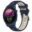 For Garmin Forerunner 255 22mm Sports Two-Color Steel Buckle Silicone Watch Band(Midnight Blue+Starlight) - Smart Wear by PMC TechLife | Online Shopping South Africa | PMC TechLife