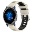 For Garmin Venu 2 22mm Sports Two-Color Steel Buckle Silicone Watch Band(Starlight+Black) - Smart Wear by PMC TechLife | Online Shopping South Africa | PMC TechLife