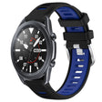 For Samsung Galaxy Watch3 45mm 22mm Sports Two-Color Steel Buckle Silicone Watch Band(Black+Blue) - Smart Wear by PMC TechLife | Online Shopping South Africa | PMC TechLife