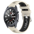 For Samsung Galaxy Watch3 45mm 22mm Sports Two-Color Steel Buckle Silicone Watch Band(Starlight+Black) - Smart Wear by PMC TechLife | Online Shopping South Africa | PMC TechLife
