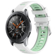 For Samsung Galaxy Watch 46mm 22mm Sports Two-Color Steel Buckle Silicone Watch Band(White+Teal) - Smart Wear by PMC TechLife | Online Shopping South Africa | PMC TechLife