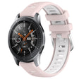 For Samsung Galaxy Watch 46mm 22mm Sports Two-Color Steel Buckle Silicone Watch Band(Pink+White) - Smart Wear by PMC TechLife | Online Shopping South Africa | PMC TechLife