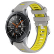 For Samsung Galaxy Watch 46mm 22mm Sports Two-Color Steel Buckle Silicone Watch Band(Grey+Yellow) - Smart Wear by PMC TechLife | Online Shopping South Africa | PMC TechLife