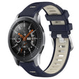 For Samsung Galaxy Watch 46mm 22mm Sports Two-Color Steel Buckle Silicone Watch Band(Midnight Blue+Starlight) - Smart Wear by PMC TechLife | Online Shopping South Africa | PMC TechLife