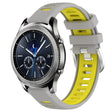 For Samsung Gear S3 Classic 22mm Sports Two-Color Steel Buckle Silicone Watch Band(Grey+Yellow) - Smart Wear by PMC TechLife | Online Shopping South Africa | PMC TechLife