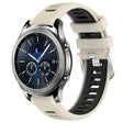 For Samsung Gear S3 Classic 22mm Sports Two-Color Steel Buckle Silicone Watch Band(Starlight+Black) - Smart Wear by PMC TechLife | Online Shopping South Africa | PMC TechLife