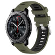 For Samsung Gear S3 Frontier 22mm Sports Two-Color Steel Buckle Silicone Watch Band(Army Green+Black) - Smart Wear by PMC TechLife | Online Shopping South Africa | PMC TechLife