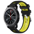 For Samsung Gear S3 Frontier 22mm Sports Two-Color Steel Buckle Silicone Watch Band(Black+Lime Green) - Smart Wear by PMC TechLife | Online Shopping South Africa | PMC TechLife
