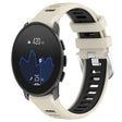For SUUNTO 9 Peak Pro 22mm Sports Two-Color Steel Buckle Silicone Watch Band(Starlight+Black) - Smart Wear by PMC TechLife | Online Shopping South Africa | PMC TechLife