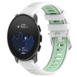 For  SUUNTO 9 Peak 22mm Sports Two-Color Steel Buckle Silicone Watch Band(White+Teal) - Smart Wear by PMC TechLife | Online Shopping South Africa | PMC TechLife