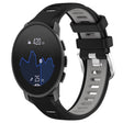 For  SUUNTO 9 Peak 22mm Sports Two-Color Steel Buckle Silicone Watch Band(Black+Grey) - Smart Wear by PMC TechLife | Online Shopping South Africa | PMC TechLife