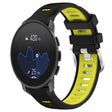 For  SUUNTO 9 Peak 22mm Sports Two-Color Steel Buckle Silicone Watch Band(Black+Lime Green) - Smart Wear by PMC TechLife | Online Shopping South Africa | PMC TechLife