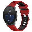 For  SUUNTO 9 Peak 22mm Sports Two-Color Steel Buckle Silicone Watch Band(Red+Black) - Smart Wear by PMC TechLife | Online Shopping South Africa | PMC TechLife