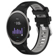 For SUUNTO 5 Peak 22mm Sports Two-Color Steel Buckle Silicone Watch Band(Black+Grey) - Smart Wear by PMC TechLife | Online Shopping South Africa | PMC TechLife