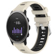 For SUUNTO 5 Peak 22mm Sports Two-Color Steel Buckle Silicone Watch Band(Starlight+Black) - Smart Wear by PMC TechLife | Online Shopping South Africa | PMC TechLife