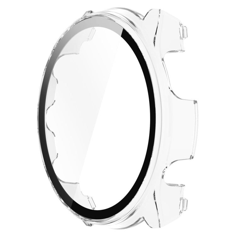 For Garmin Forerunner 965 PC + Toughened Film Integrated Watch Protective Case(Transparent)
