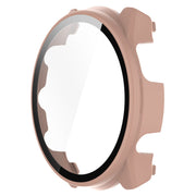 For Garmin Forerunner 965 PC + Toughened Film Integrated Watch Protective Case(Pink)