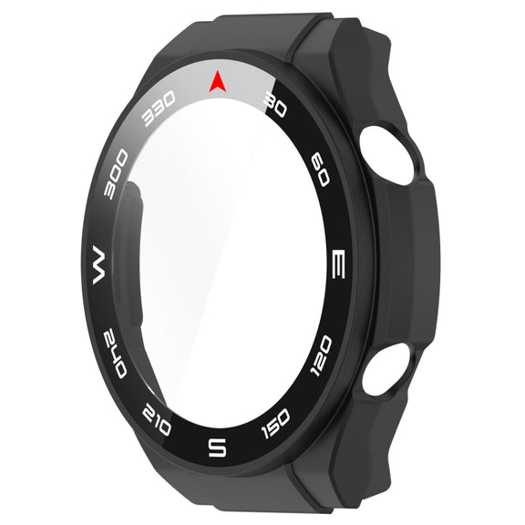 For Huawei Watch Ultimate PC+ Toughened Film Integrated Watch Protective Case(Black)