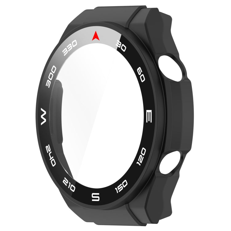 For Huawei Watch Ultimate PC+ Toughened Film Integrated Watch Protective Case(Black)
