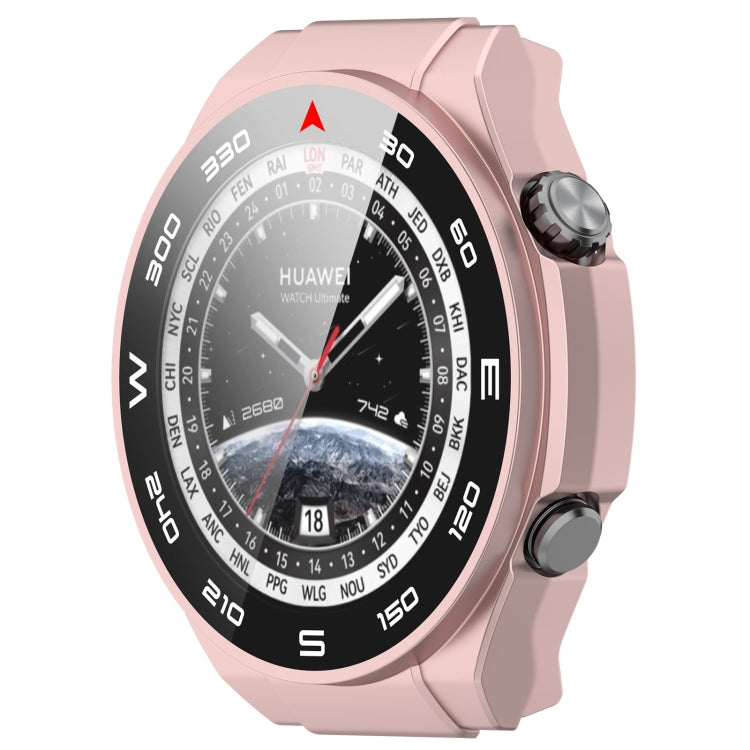 For Huawei Watch Ultimate PC+ Toughened Film Integrated Watch Protective Case(Rose Gold) - Smart Wear by PMC TechLife | Online Shopping South Africa | PMC TechLife