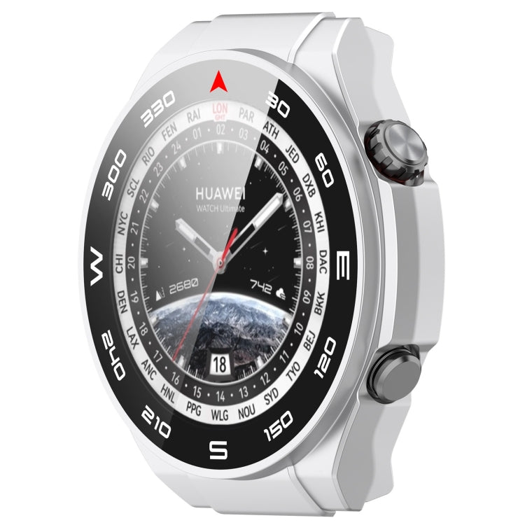 For Huawei Watch Ultimate PC+ Toughened Film Integrated Watch Protective Case(Sliver) - Smart Wear by PMC TechLife | Online Shopping South Africa | PMC TechLife