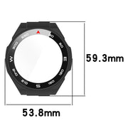For Huawei Watch Ultimate PC+ Toughened Film Integrated Watch Protective Case(Black)
