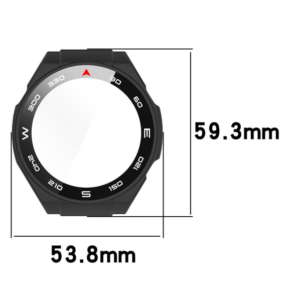 For Huawei Watch Ultimate PC+ Toughened Film Integrated Watch Protective Case(Black)