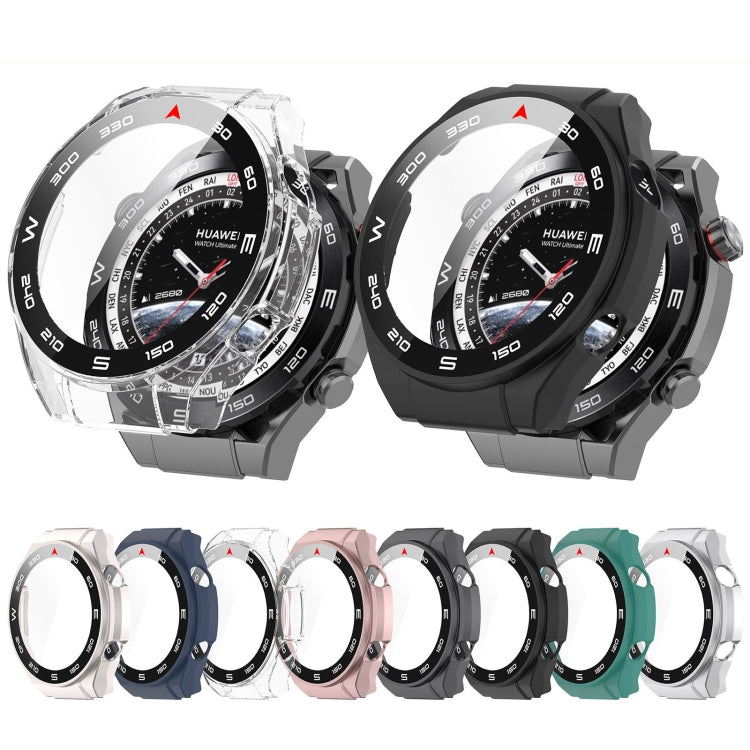 For Huawei Watch Ultimate PC+ Toughened Film Integrated Watch Protective Case(Black)