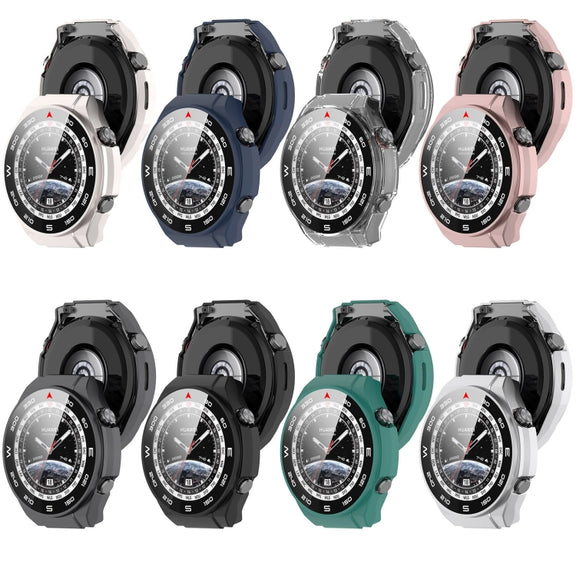 For Huawei Watch Ultimate PC+ Toughened Film Integrated Watch Protective Case(Black)