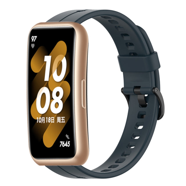 For Huawei Band 7 Solid Color Silicone Watch Band(Midnight Blue)