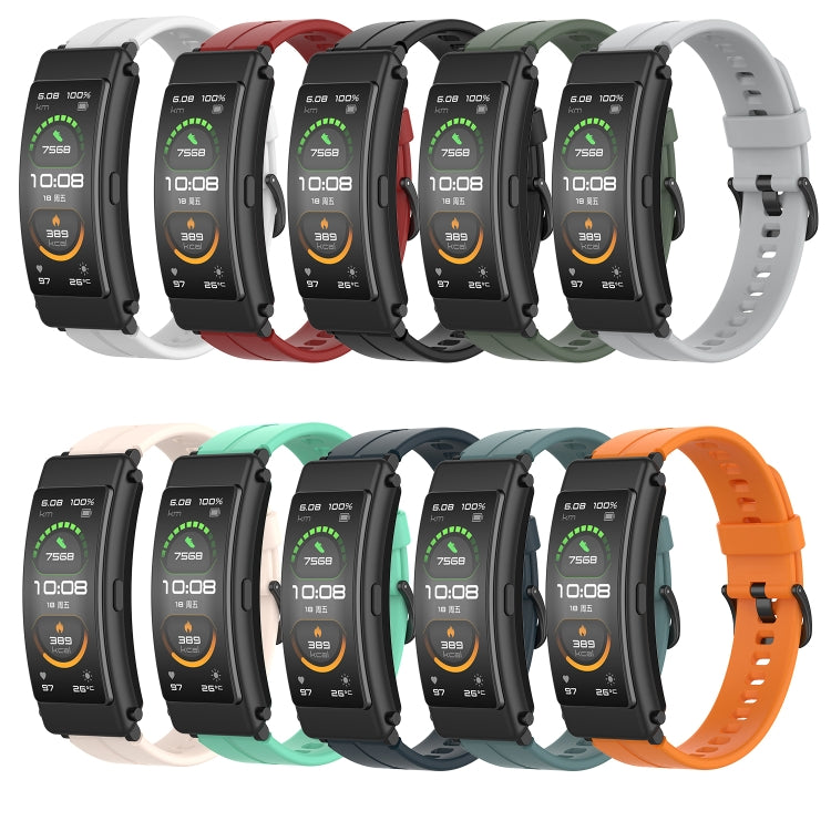 For Huawei Band 7 Solid Color Silicone Watch Band(Black) - Smart Wear by PMC TechLife | Online Shopping South Africa | PMC TechLife