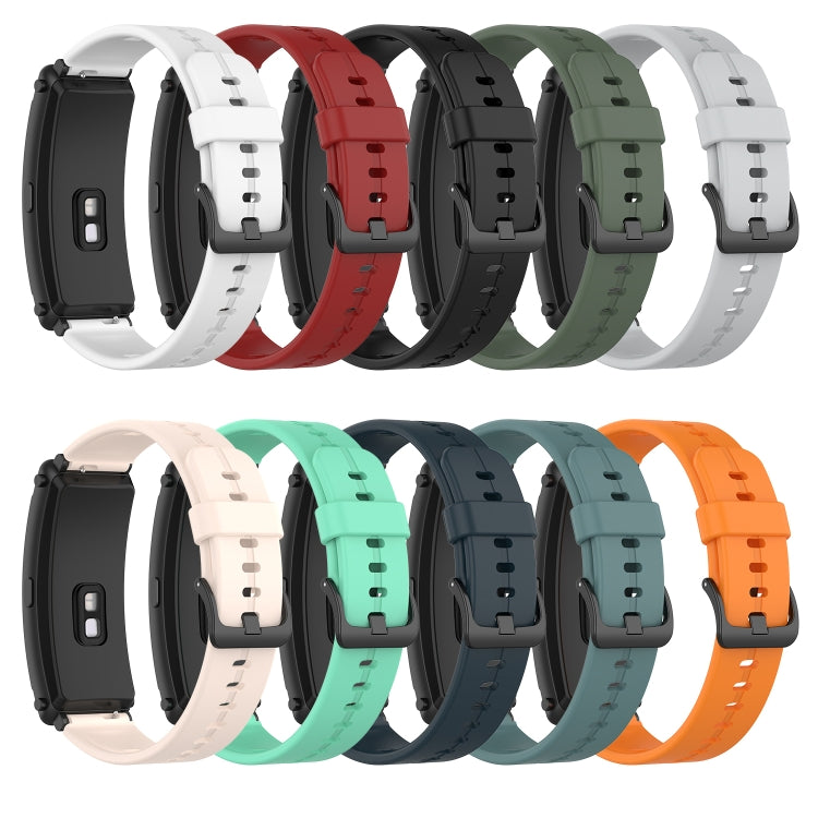 For Huawei Band 6 Solid Color Silicone Watch Band(Green) - Smart Wear by PMC TechLife | Online Shopping South Africa | PMC TechLife