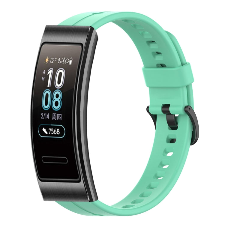 For Huawei Band 3 Solid Color Silicone Watch Band(Lake Blue) - Smart Wear by PMC TechLife | Online Shopping South Africa | PMC TechLife