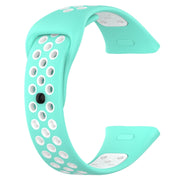 For Redmi Watch 3 Sports Two-Color Silicone Watch Band(Teal+White)