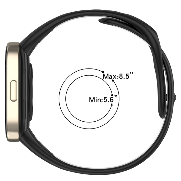For Redmi Watch 3 Sports Two-Color Silicone Watch Band(Dark Blue+White)