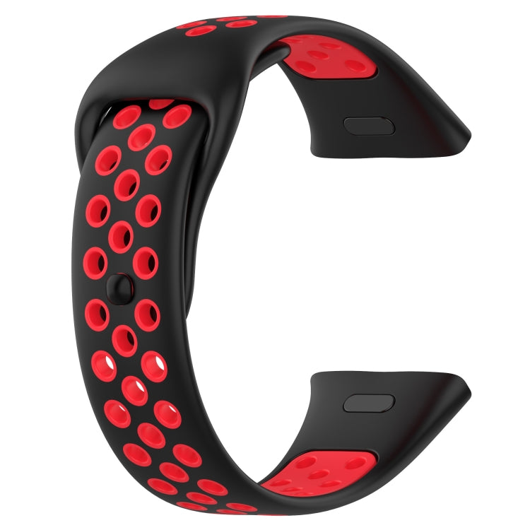 For Redmi Watch 3 Lite Sports Two-Color Silicone Watch Band(Black+Red) - Smart Wear by PMC TechLife | Online Shopping South Africa | PMC TechLife