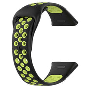 For Redmi Watch 3 Lite Sports Two-Color Silicone Watch Band(Black+Green)