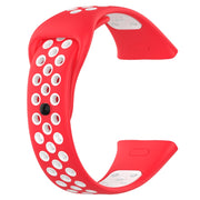 For Redmi Watch 3 Lite Sports Two-Color Silicone Watch Band(Red+White)