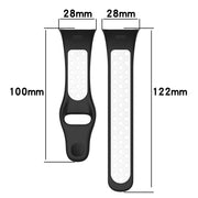 For Redmi Watch 3 Lite Sports Two-Color Silicone Watch Band(Black+White)