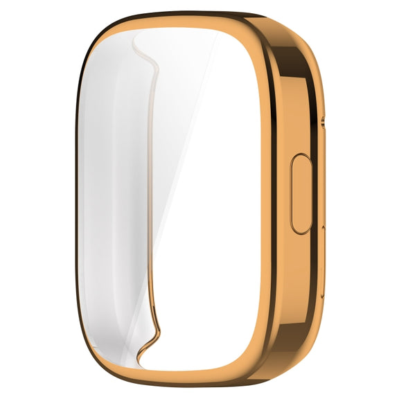 For Redmi Watch 3 TPU Fully Enclosed Watch Protective Case(Rose Gold)