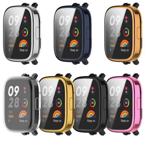 For Redmi Watch 3 TPU Fully Enclosed Watch Protective Case(Black)