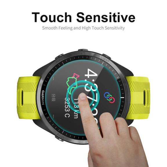 2pcs For Garmin Forerunner 965 ENKAY 0.2mm 9H Tempered Glass Screen Protector Watch Film