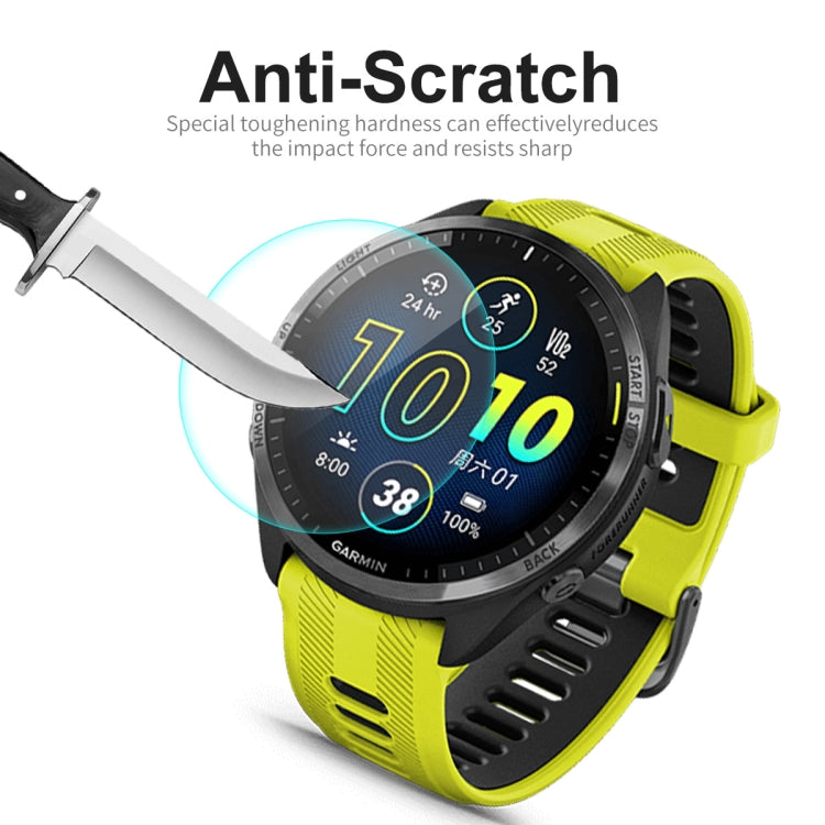 2pcs For Garmin Forerunner 965 ENKAY 0.2mm 9H Tempered Glass Screen Protector Watch Film - Smart Wear by ENKAY | Online Shopping South Africa | PMC TechLife